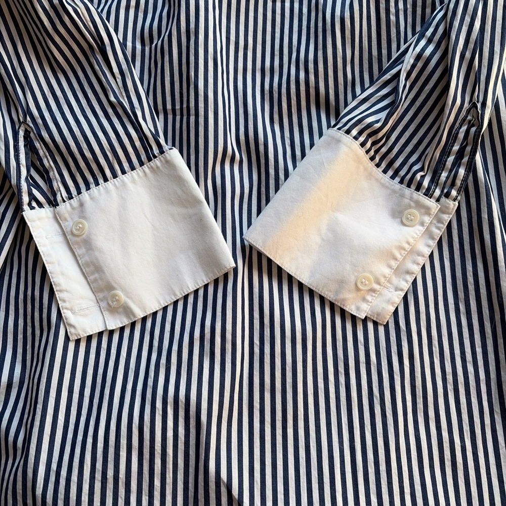 Harshman Blue and White Striped shirt - Picture 4 of 5